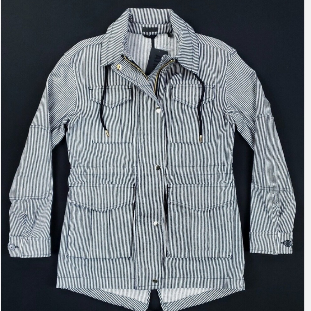 NWOT ATM Denim Striped Jacket, Size Small